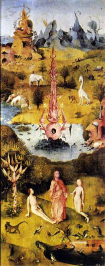 Triptych of Garden of Earthly Delights (left wing)